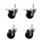 Service Caster 3 Inch Phenolic Swivel 58 Inch Threaded Stem Caster Set 2 Total Lock Brakes SCC-TSTTL20S314-PHS-58212-2-S-2 - alternate 1
